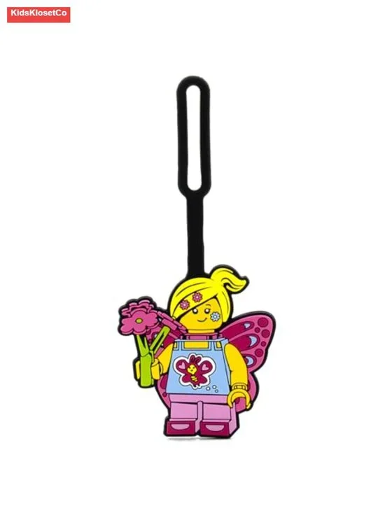 LEGO Silicone Bag Tag - Butterfly Girl Travel Accessory Luggage Charm