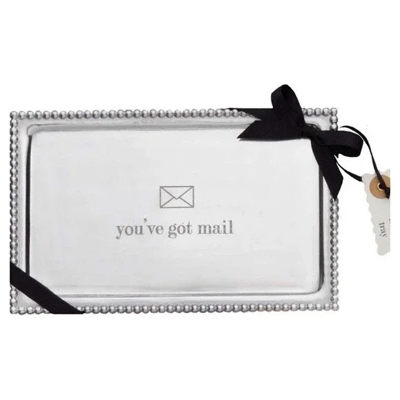 New MudPie You've Got Mail Trinket Tray‎ Aluminum