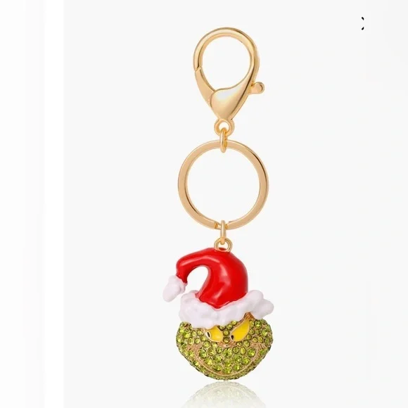 NWT Dr. Seuss The Grinch Crystal Key/Bag Charm