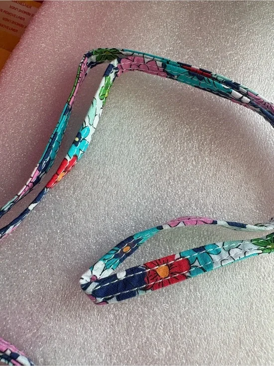 Vera Bradley Far Out Floral Print Cotton Lanyard Strap - Multicolor. Key Ring.