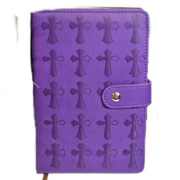 Notebook Purple Cross Padded Journal