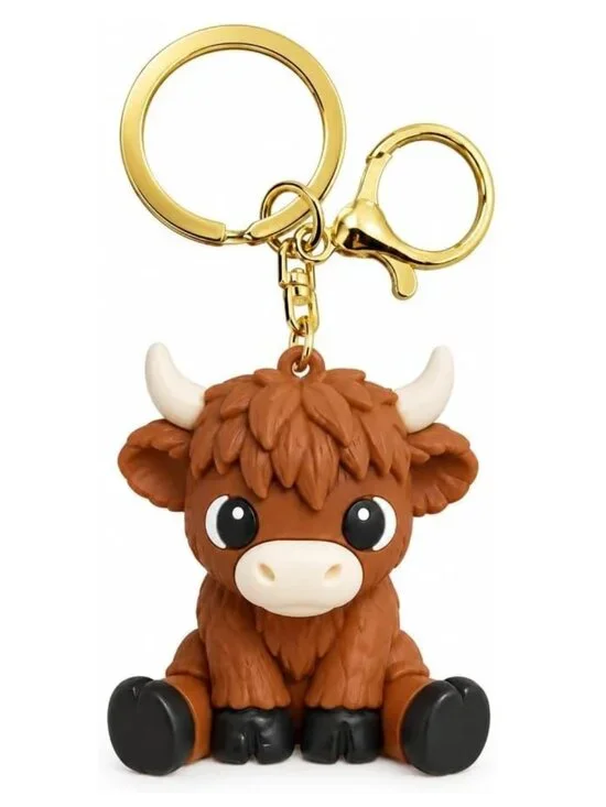 Highland Cow Keychain Bag Charm Cute Animal Keychain Party Favors