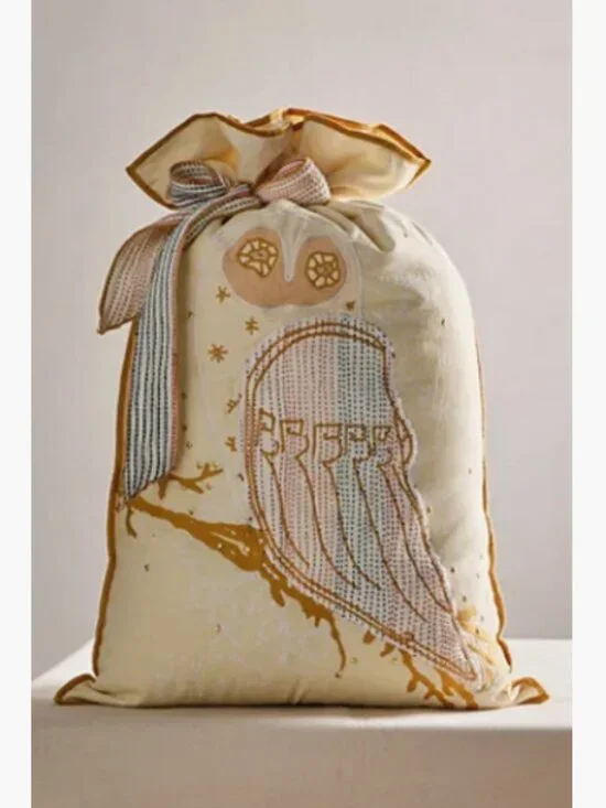 Free People The Perfect Present Gift‎ Sack Bohemian Beaded Embroidered Tie - NEW
