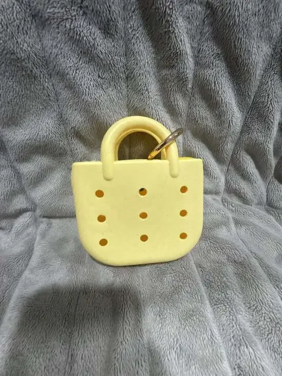Mini Silicone Rubber Keychain Tote Bag