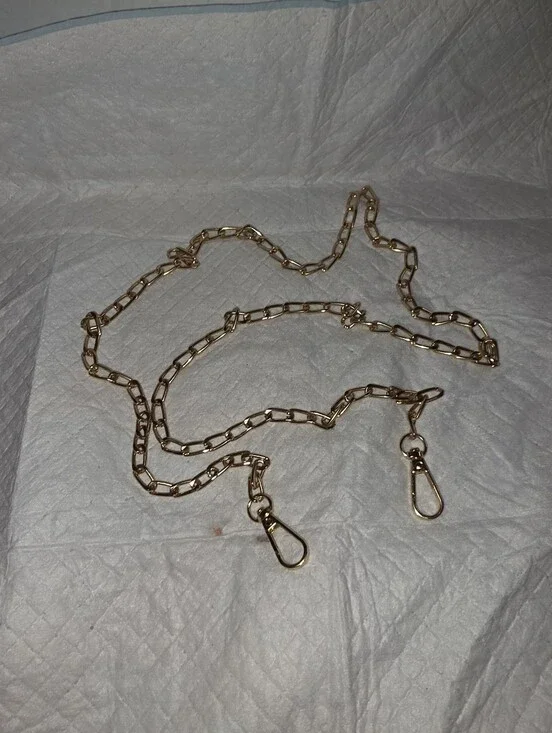 Gold-Tone Chain Strap for Replavement Or Conversion Of A Wallet Or Bag