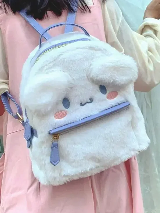 Sanrio Cinnamoroll Plush Mini Backpack White Blue Kawaii