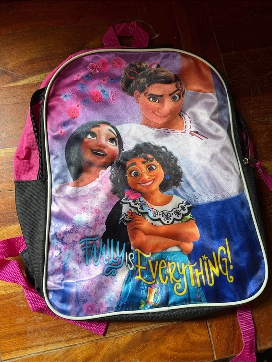 Kids Pink & Multicolor Animated Character Backpack - Family Is Everything