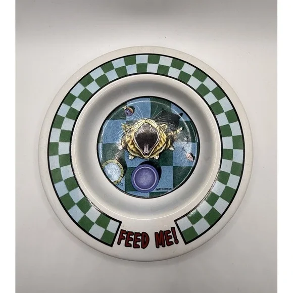 Gary Patterson Vintage Ceramic Cat Food Water Bowl 
