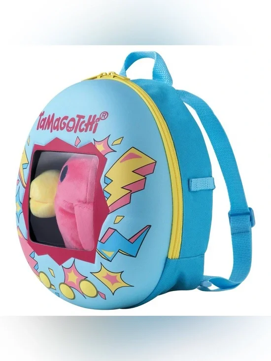 Blue Kids Backpack with Yellow Trim