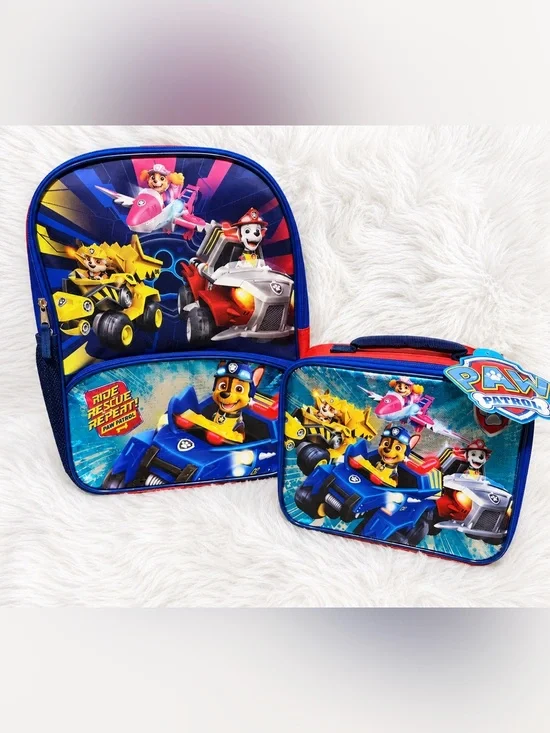 PAW Patrol Backpack & Matching Lunchbox Set – Ride, Rescue, Repeat! NWT
