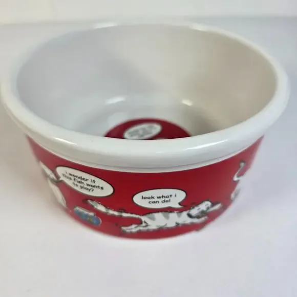 Signature Housewares Talking Cat By Riviera Van Beers Pet Bowl Stoneware 6x3