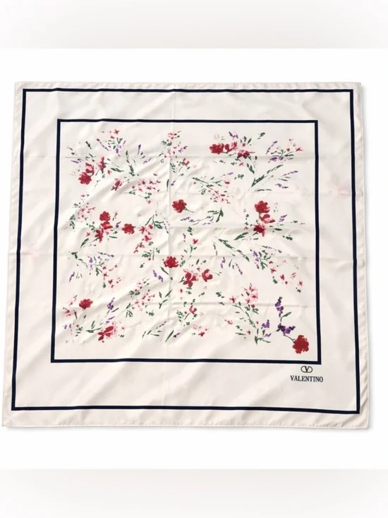 Valentino floral spring silky scarf 35x35 inches‼️LAST ONE LEFT