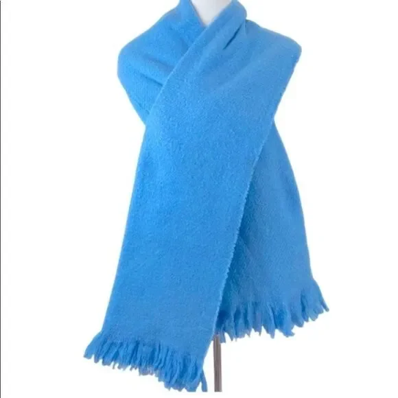 🛍A New Day Women’s Solid Baby Blue Fashion Fringe Ends Blanket Scarf