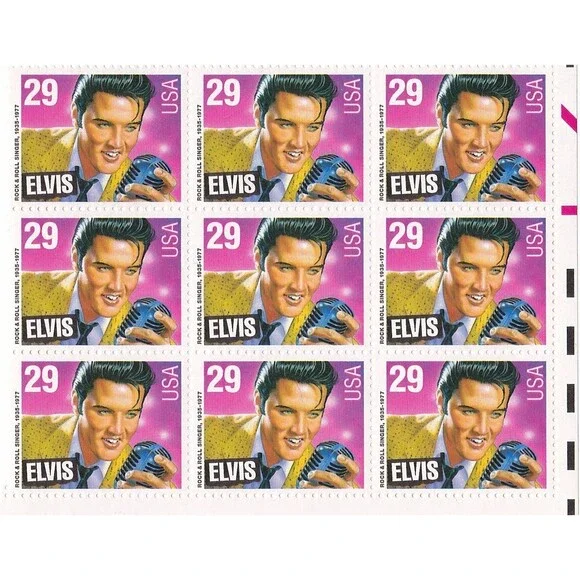 ELVIS Lot of 9 29 CENT UNUSED POSTAGE STAMPS