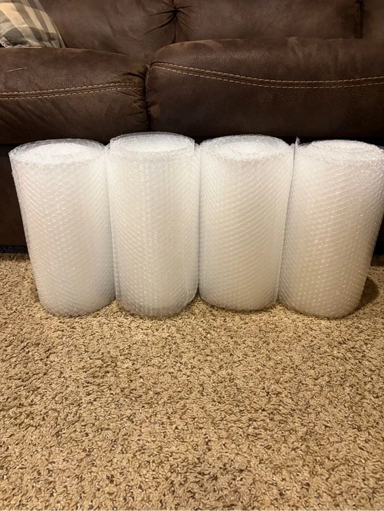 Bubble Wrap Rolls - 4 Pack, White