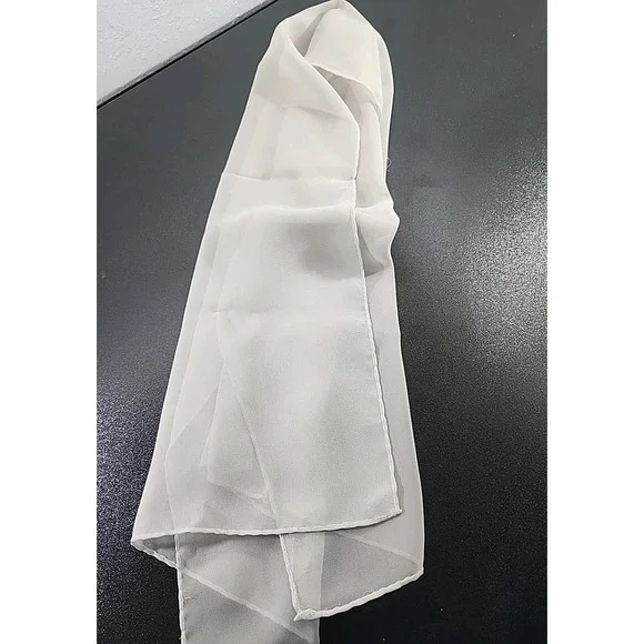 Vintage 50s-70's Glentex Sheer Gray Polyester Rectangle Scarf  Mod,‎