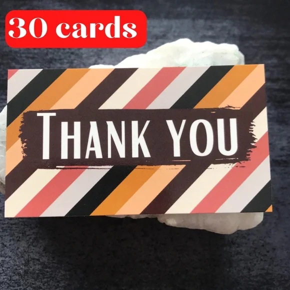 30 thank you glossy cards 3.5
