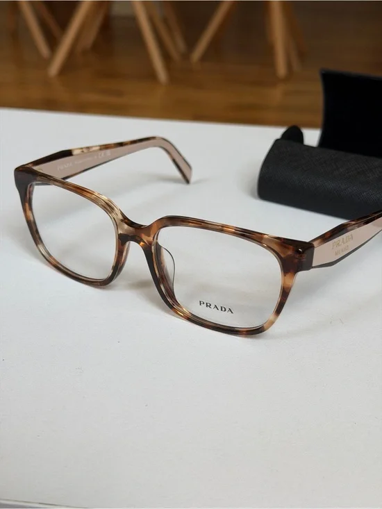 Prada Women’s Gold Tortoise Brown Optical Glasses