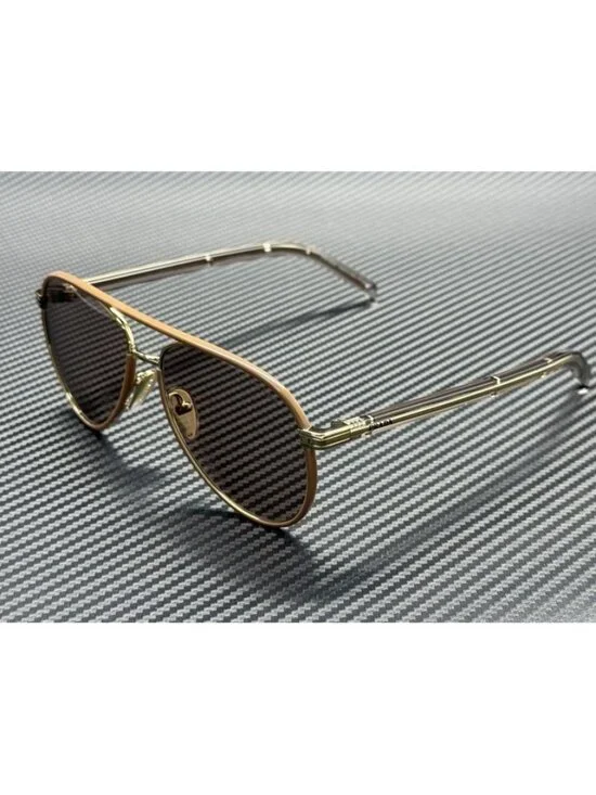 New PRADA Women Pale Gold Sunglasses 59-15-145