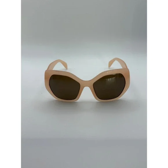 Chic Oversized Fashion Sunglasses Women Peach Tone Square Lenses Prada‎ Style