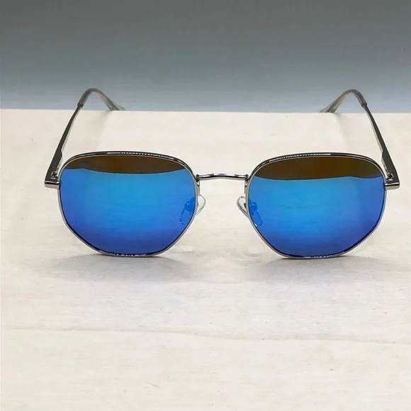 Veda Tinda VT 8005 Sunglasses 54-20-145 UNISEX Blue Lenses Oval-Square Mix