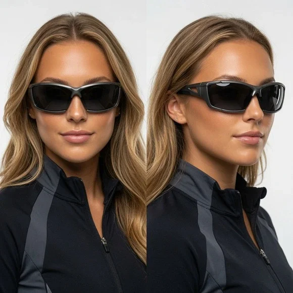 Women Sport Sunglasses Driving Cycling Running Shades Gray Frame Performance New