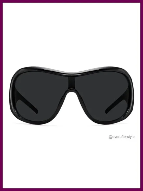 Oversized Wrap Around Sunglasses Women Retro Shield UV Protection