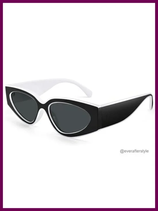 Oversized Cat Eye Sunglasses for Women 90s Retro Shades with UV Protection