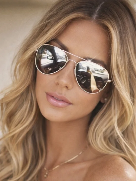 Premium Silver Flash Mirrored Pilot Aviator Sunglasses Unisex