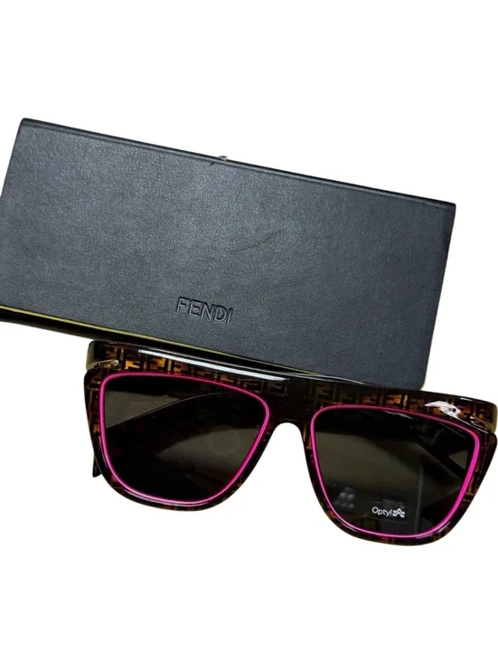 Fendi FF0384 Tortoise Shell Sunglasses with Pink Accents