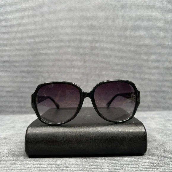 Michael Kors Grayson Black Y2K Sunglasses MK Logo Gradient Lens 56-16-130 0411
