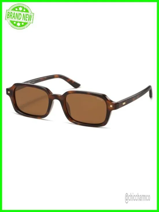 Trendy Rectangle Polarized Sunglasses UV400 TAC Lenses Narrow Square Frame