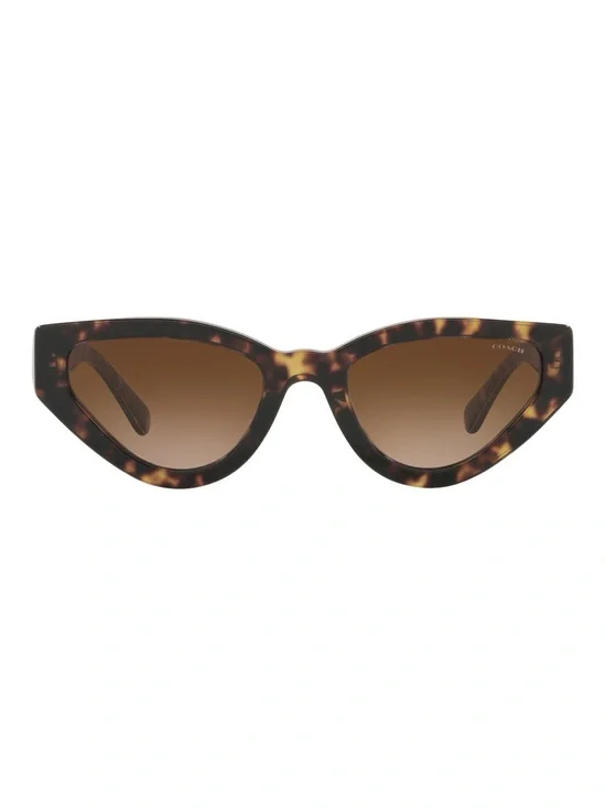 Coach Tortoise Shell Cat Eye Sunglasses - Brown Gradient
