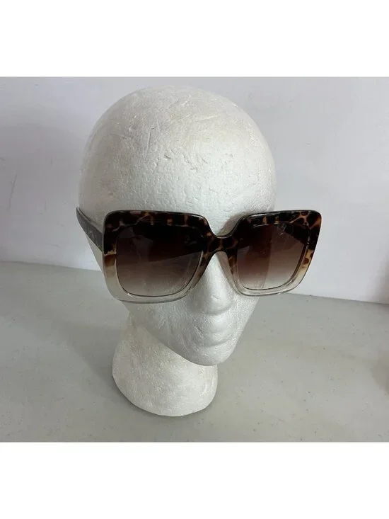 Oversized Vintage Square Sunglasses Brown Tortoise Frame Estate Find