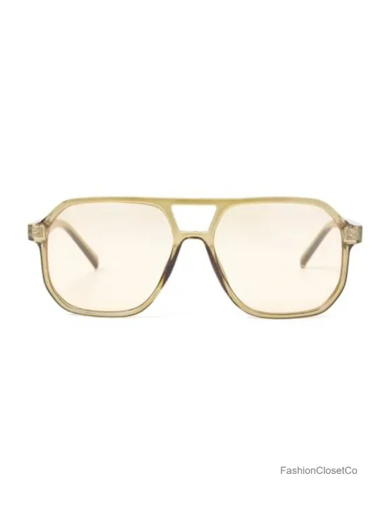 Oversized Aviator Sunglasses Women Men UV400 Retro 70s