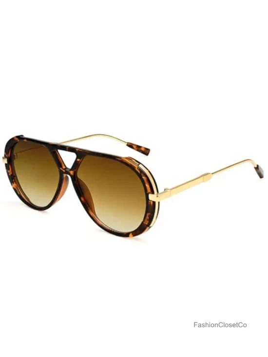 Oversized Aviator Sunglasses for Women Men Retro 70s Style UV400