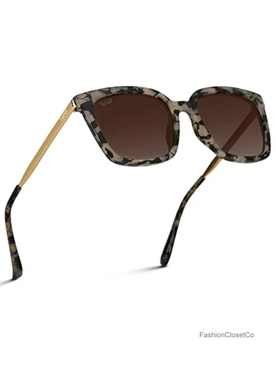 Oversized Square Polarized Sunglasses - UV Protection, Shatter-Resistant Lenses