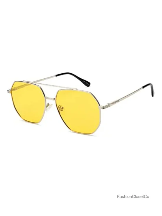 Oversized Square Polarized Sunglasses Unisex UV400 Metal Frame