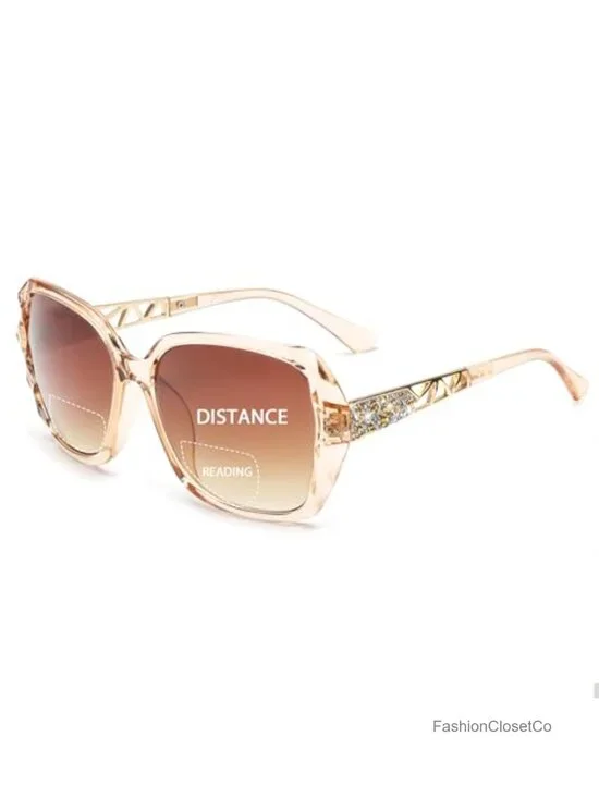 Bifocal Reading Sunglasses Oversized Square Sun Readers UV400 Protection
