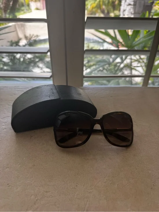 Prada Women's Oversized Brown Tortoise Sunglasses with Gradient Lenses