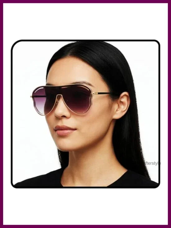 Oversize Rhinestone Sunglasses Non-Polarized UV Protected Square Frame