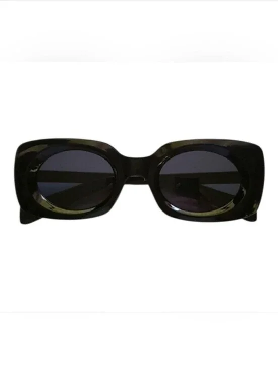 Geometric Black Sunglasses - UV400 Protection