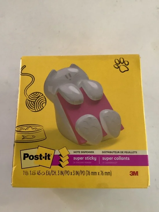 Weighted Kitty Post-it Notes Holder new in box.
