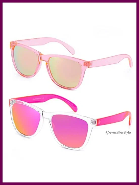 Square UV400 Mirrored Lens Sunglasses for Women
