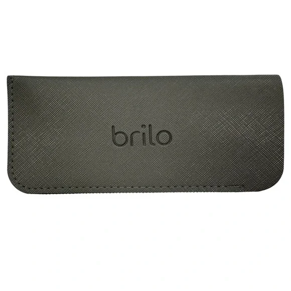 Brilo Gray Textured Slim Eyeglass Sunglasses Soft Slip In Case Protective Sleeve