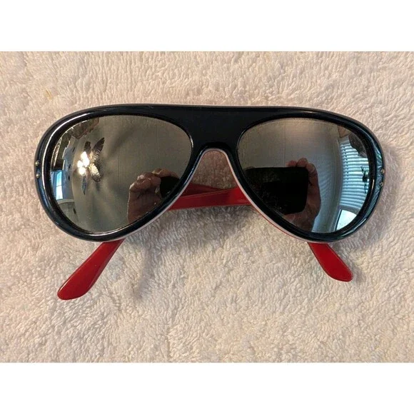 Style Eyes Sunglasses Red White Blue Stripes #461 Mirrow Sportsman 1970s Japan