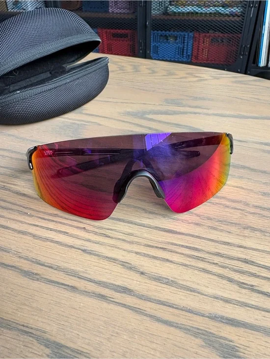 Oakley EVZero Prizm Road Sunglasses with Red-Purple Mirrored Lens