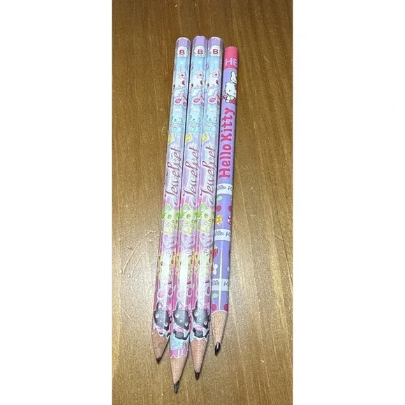 Vintage Sanrio 2002 Hello Kitty‎ HB & Jewelpet B Pencils Lot