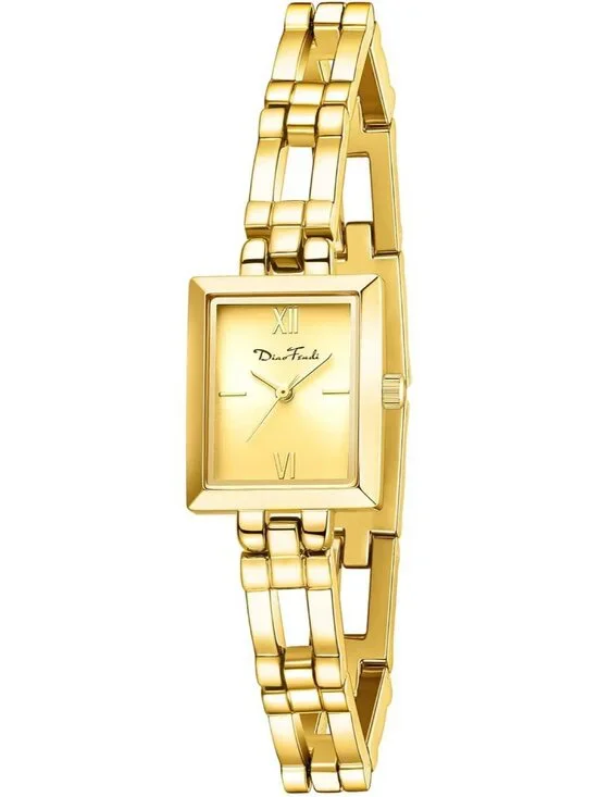 Women's All Gold Vintage Quartz Stainless Steel Band Luxury Bracelet Wrist Watch
