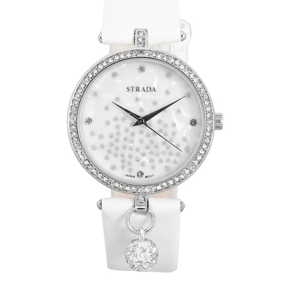 Watch with White Dial in Silvertone
